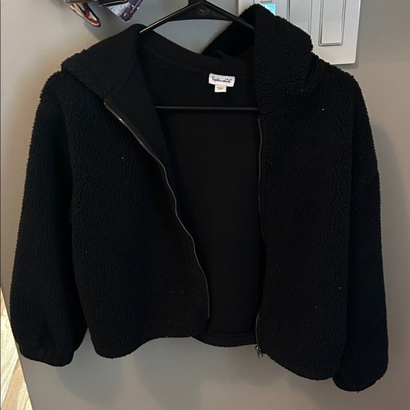 Splendid Black Fleece Jacket - Picture 1 of 2